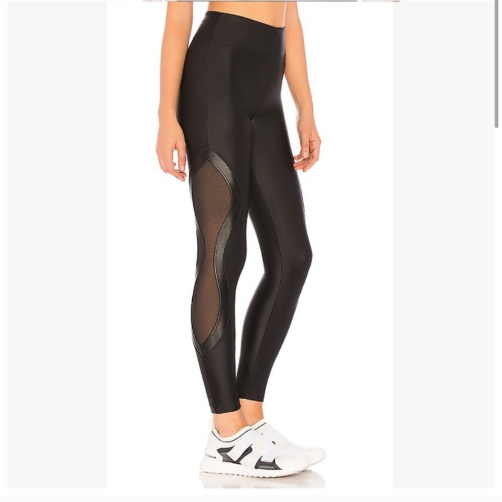 Koral black mesh side wavy legging NEW XS M